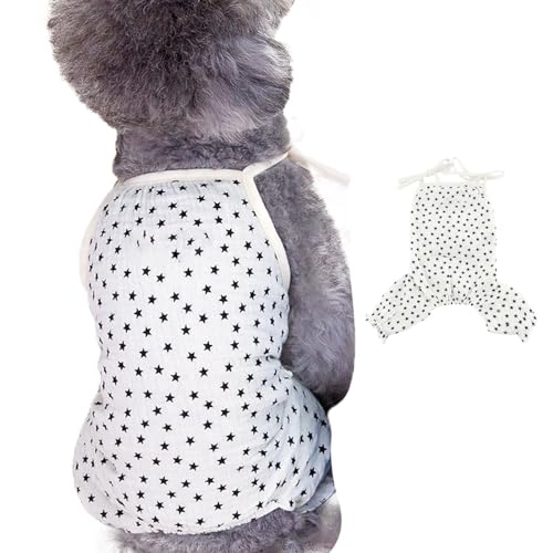 Xujuika Hunde-Sommerkleid, T-Shirt für Hunde,Sternförmiges Hundekleid Atmungsaktives Hunde-T-Shirt - Bequeme Welpenkleidung, atmungsaktiver Geschirrrock für kleine und mittelgroße Hunde von Xujuika
