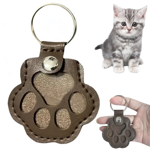 Schlüsselanhänger für Hunde – Tierhaar-Sammler und Fell-Andenken mit sicherem Druckknopf, niedlicher Pfotenabdruck-Anhänger zur Aufbewahrung von Katzen-/Hundefell, Haustier-Erinnerungsbox und von Xunzhi