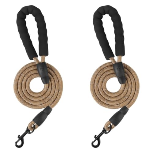 2 Pack Hundeleide mit komfortablem gepolstertem Griff und hochreflektierenden Fäden Haustierleinen für kleine mittlere und große Hunde 2 Pack Hundeleide mit komfortablem gepolstertem Griff und hochreflektierenden Fäden Haustierleinen für kleine mittlere und große Hunde von Xusdamyj