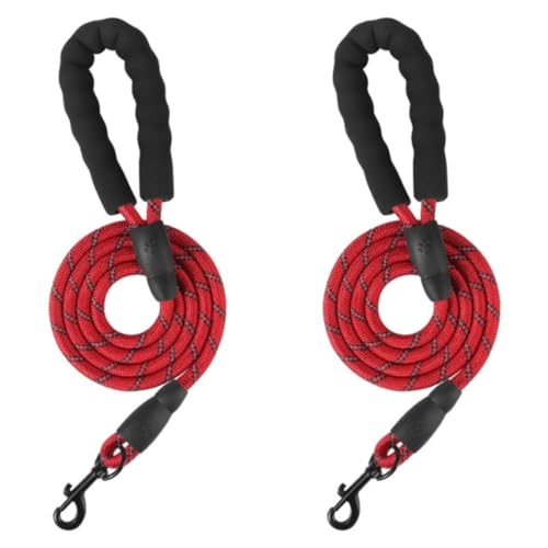 2 Pack Hundeleide mit komfortablem gepolstertem Griff und hochreflektierenden Fäden Haustierleinen für kleine mittlere und große Hunde 2 Pack Hundeleide mit komfortablem gepolstertem Griff und hochreflektierenden Fäden Haustierleinen für kleine mittlere und große Hunde von Xusdamyj