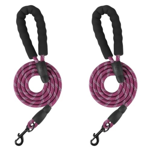 2 Pack Hundeleide mit komfortablem gepolstertem Griff und hochreflektierenden Fäden Haustierleinen für kleine mittlere und große Hunde 2 Pack Hundeleide mit komfortablem gepolstertem Griff und hochreflektierenden Fäden Haustierleinen für kleine mittlere und große Hunde von Xusdamyj
