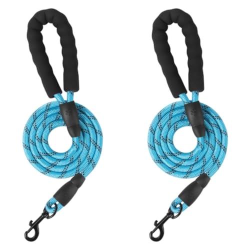 2 Pack Hundeleide mit komfortablem gepolstertem Griff und hochreflektierenden Fäden Haustierleinen für kleine mittlere und große Hunde 2 Pack Hundeleide mit komfortablem gepolstertem Griff und hochreflektierenden Fäden Haustierleinen für kleine mittlere und große Hunde von Xusdamyj