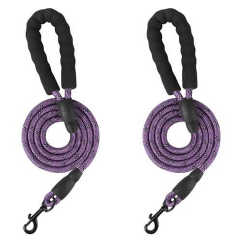 2 Pack Hundeleide mit komfortablem gepolstertem Griff und hochreflektierenden Fäden Haustierleinen für kleine mittlere und große Hunde 2 Pack Hundeleide mit komfortablem gepolstertem Griff und hochreflektierenden Fäden Haustierleinen für kleine mittlere und große Hunde von Xusdamyj