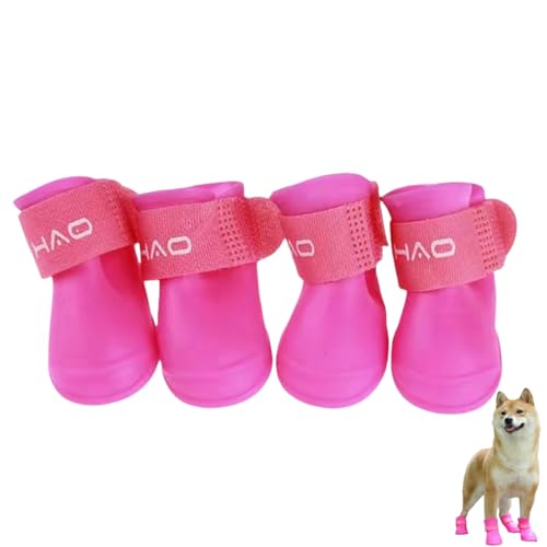 4 Stück wasserdichte Hundestiefel Schuhe Haustier Outdoor Schuh Haustiere Stiefel im schneeigen und regnerischen Tag für kleine Hunde Katzen 4 Stück wasserdichte Hundestiefel Schuhe Haustier Outdoor Schuh Haustiere Stiefel im schneeigen und regnerischen Tag für kleine Hunde Katzen von Xusdamyj