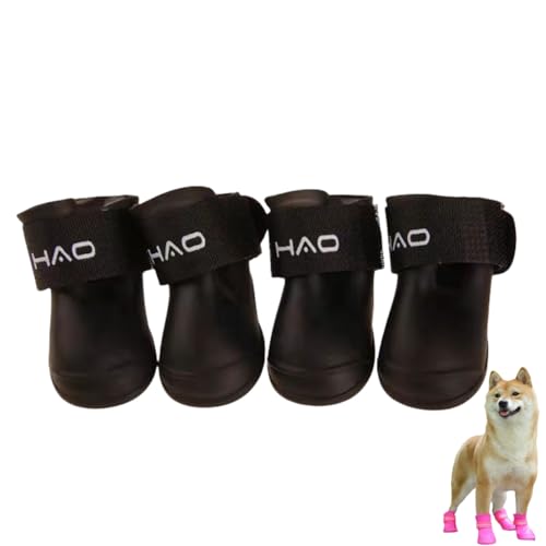 4 Stück wasserdichte Hundestiefel Schuhe Haustier Outdoor Schuh Haustiere Stiefel im schneeigen und regnerischen Tag für kleine Hunde Katzen 4 Stück wasserdichte Hundestiefel Schuhe Haustier Outdoor Schuh Haustiere Stiefel im schneeigen und regnerischen Tag für kleine Hunde Katzen von Xusdamyj