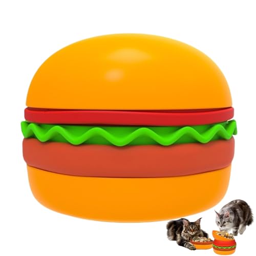 5-in-1-Hundenäpfe-Set, bunt, Hamburger-förmig, Katzenfutternapf für Trockenfutter, Nassfutter, langsames Füttern, Leckmatten, Wasser 5-in-1-Hundenäpfe-Set, bunt, Hamburger-förmig, Katzenfutternapf für Trockenfutter, Nassfutter, langsames Füttern, Leckmatten, Wasser von Xusdamyj
