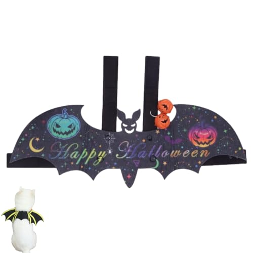 Fledermausflügel Kostüm Halloween Haustierbekleidung Schwarzer Filz für Hunde & Katzen von Xusdamyj