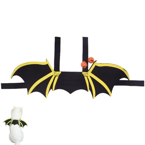 Fledermausflügel Kostüm Halloween Haustierbekleidung Schwarzer Filz für Hunde & Katzen von Xusdamyj