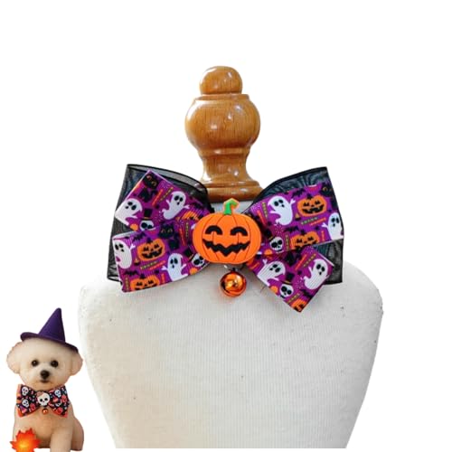Halloween-Hundehalsband mit Fliege, abnehmbar, verstellbar, für kleine, mittelgroße und große Hunde Halloween-Hundehalsband mit Fliege, abnehmbar, verstellbar, für kleine, mittelgroße und große Hunde von Xusdamyj