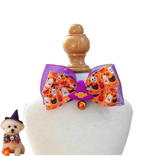 Halloween-Hundehalsband mit Fliege, abnehmbar, verstellbar, für kleine, mittelgroße und große Hunde Halloween-Hundehalsband mit Fliege, abnehmbar, verstellbar, für kleine, mittelgroße und große Hunde von Xusdamyj