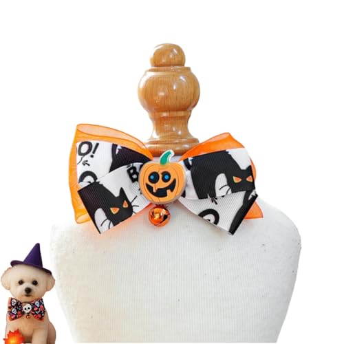 Halloween-Hundehalsband mit Fliege, abnehmbar, verstellbar, für kleine, mittelgroße und große Hunde Halloween-Hundehalsband mit Fliege, abnehmbar, verstellbar, für kleine, mittelgroße und große Hunde von Xusdamyj