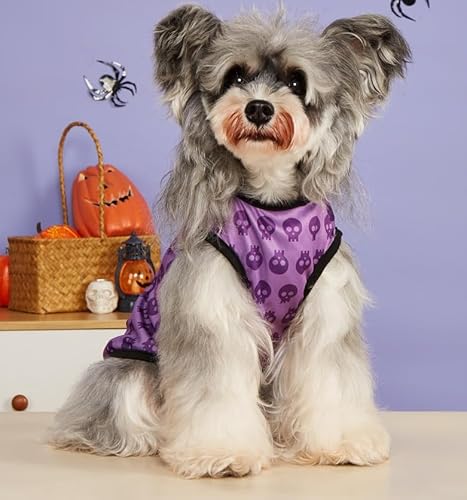 Halloween-Hundehemden, ärmellose Hundeweste mit süßem Aufdruck für extra kleine und mittelgroße Hunde, Welpen und Katzen von Xusdamyj