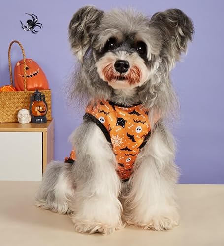 Halloween-Hundehemden, ärmellose Hundeweste mit süßem Aufdruck für extra kleine und mittelgroße Hunde, Welpen und Katzen von Xusdamyj