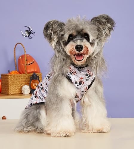 Halloween-Hundehemden, ärmellose Hundeweste mit süßem Aufdruck für extra kleine und mittelgroße Hunde, Welpen und Katzen von Xusdamyj
