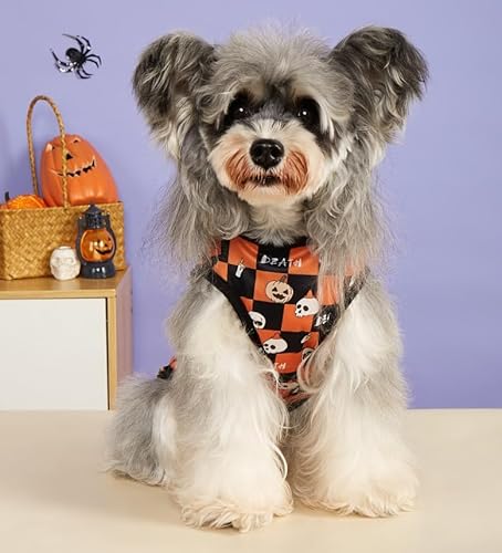 Halloween-Hundehemden, ärmellose Hundeweste mit süßem Aufdruck für extra kleine und mittelgroße Hunde, Welpen und Katzen von Xusdamyj