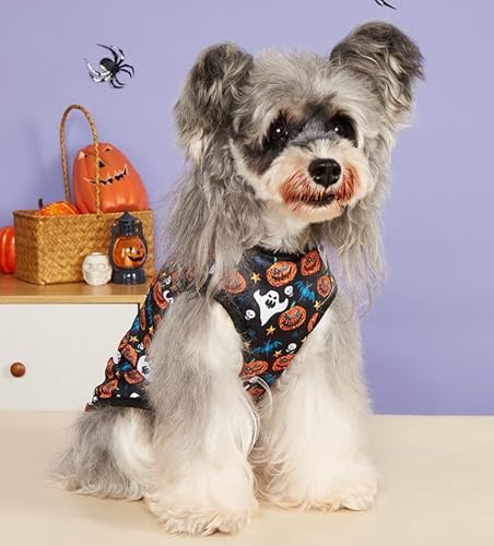 Halloween-Hundehemden, ärmellose Hundeweste mit süßem Aufdruck für extra kleine und mittelgroße Hunde, Welpen und Katzen von Xusdamyj