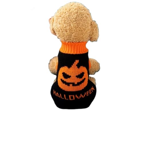 Halloween-Hundepullover, Katzen-Kürbis-Strickkleidung, Kostüm, Haustier-Halloween-Pullover für Kätzchen, kleine Hunde Halloween-Hundepullover, Katzen-Kürbis-Strickkleidung, Kostüm, Haustier-Halloween-Pullover für Kätzchen, kleine Hunde von Xusdamyj