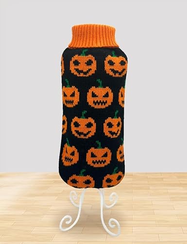 Halloween-Hundepullover, Katzen-Kürbis-Strickkleidung, Kostüm, Haustier-Halloween-Pullover für Kätzchen, kleine Hunde Halloween-Hundepullover, Katzen-Kürbis-Strickkleidung, Kostüm, Haustier-Halloween-Pullover für Kätzchen, kleine Hunde von Xusdamyj