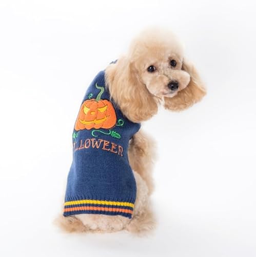 Halloween-Hundepullover, Katzen-Kürbis-Strickkleidung, Kostüm, Haustier-Halloween-Pullover für Kätzchen, kleine Hunde Halloween-Hundepullover, Katzen-Kürbis-Strickkleidung, Kostüm, Haustier-Halloween-Pullover für Kätzchen, kleine Hunde von Xusdamyj