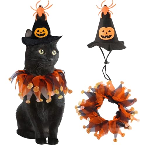 Haustier-Halloween-Kostüme Anzug Katze Halloween Bandana Schal mit Hut für Katzen und Hunde Party Supplies Haustier-Halloween-Kostüme Anzug Katze Halloween Bandana Schal mit Hut für Katzen und Hunde Party Supplies von Xusdamyj