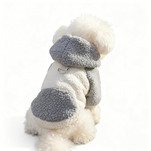 Hund Hoodies Fleece Hundepullover Sweatshirt für kleine mittlere Hunde Winter gemütliche Fleece Jumper Puppy Plüschmantel Haustier Kaltes Wetter Warme Kleidung von Xusdamyj