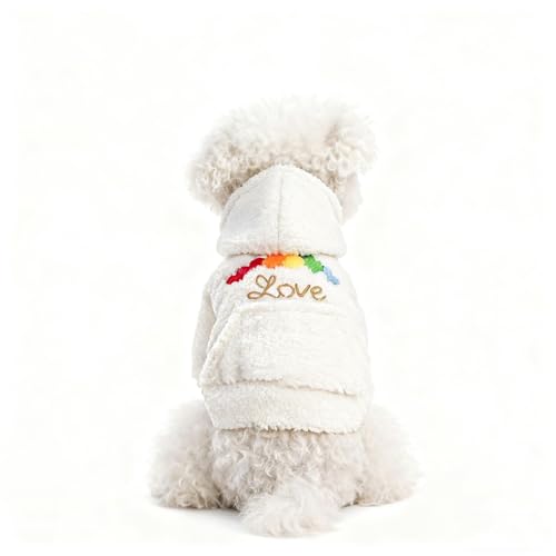 Hund Hoodies Fleece Hundepullover Sweatshirt für kleine mittlere Hunde Winter gemütliche Fleece Jumper Puppy Plüschmantel Haustier Kaltes Wetter Warme Kleidung von Xusdamyj