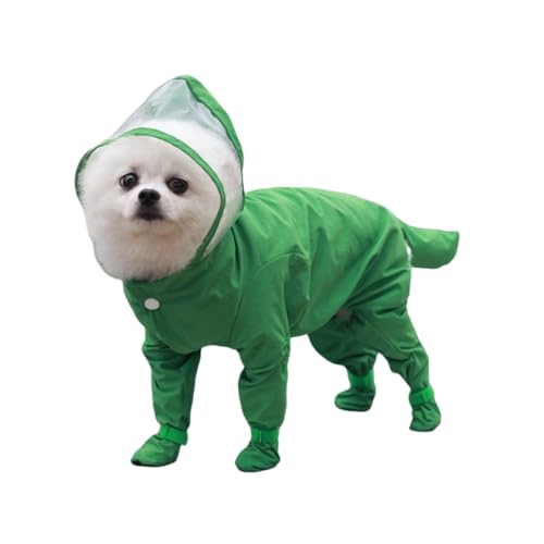 Hund Regenmantel und Regenschuhe Set Haustier Regenmantel mit Kapuze für kleine mittlere große Hunde Hund Regenmantel und Regenschuhe Set Haustier Regenmantel mit Kapuze für kleine mittlere große Hunde von Xusdamyj
