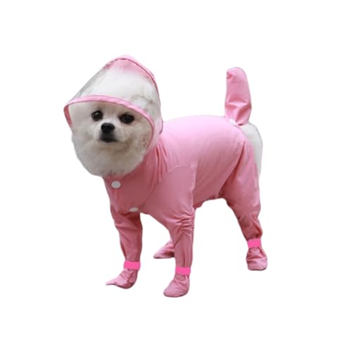 Hund Regenmantel und Regenschuhe Set Haustier Regenmantel mit Kapuze für kleine mittlere große Hunde Hund Regenmantel und Regenschuhe Set Haustier Regenmantel mit Kapuze für kleine mittlere große Hunde von Xusdamyj