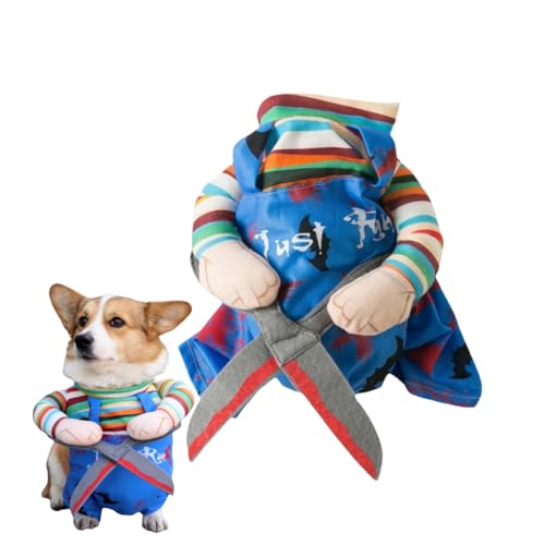 Hunde-Halloween-Kostüme, tödliche Puppe, Hundekostüm für kleine, mittelgroße und große Hunde Hunde-Halloween-Kostüme, tödliche Puppe, Hundekostüm für kleine, mittelgroße und große Hunde von Xusdamyj