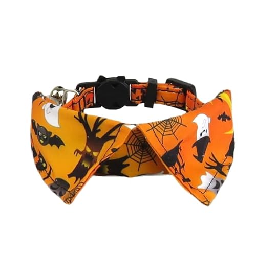 Katzenhalsband Breakaway Halloween-Themenhalsbänder, mit Glöckchen, Haustierzubehör für Hunde und Katzen Katzenhalsband Breakaway Halloween-Themenhalsbänder, mit Glöckchen, Haustierzubehör für Hunde und Katzen von Xusdamyj