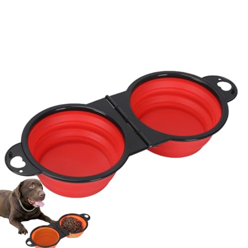 Klappbare Hundeschälen 2 in 1 Klappbare Tiernahrung & Wasserschale zum Wandern, Reisen, Wandern, Camping Klappbare Hundeschälen 2 in 1 Klappbare Tiernahrung & Wasserschale zum Wandern, Reisen, Wandern, Camping von Xusdamyj