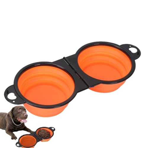 Klappbare Hundeschälen 2 in 1 Klappbare Tiernahrung & Wasserschale zum Wandern, Reisen, Wandern, Camping Klappbare Hundeschälen 2 in 1 Klappbare Tiernahrung & Wasserschale zum Wandern, Reisen, Wandern, Camping von Xusdamyj