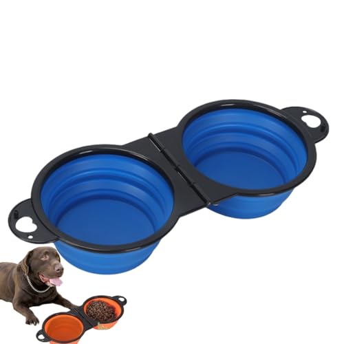 Klappbare Hundeschälen 2 in 1 Klappbare Tiernahrung & Wasserschale zum Wandern, Reisen, Wandern, Camping Klappbare Hundeschälen 2 in 1 Klappbare Tiernahrung & Wasserschale zum Wandern, Reisen, Wandern, Camping von Xusdamyj