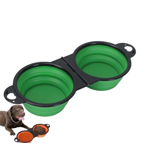 Klappbare Hundeschälen 2 in 1 Klappbare Tiernahrung & Wasserschale zum Wandern, Reisen, Wandern, Camping Klappbare Hundeschälen 2 in 1 Klappbare Tiernahrung & Wasserschale zum Wandern, Reisen, Wandern, Camping von Xusdamyj