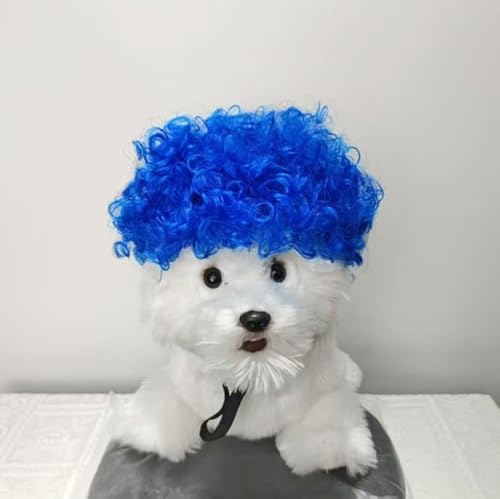 Lustige Hundeperücke für kleine, mittelgroße und große Hunde, Katzen, Cosplay-Perücken für Halloween und Weihnachten von Xusdamyj