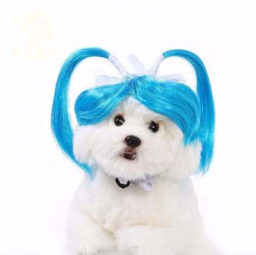 Lustige Hundeperücke für kleine, mittelgroße und große Hunde, Katzen, Cosplay-Perücken für Halloween und Weihnachten von Xusdamyj