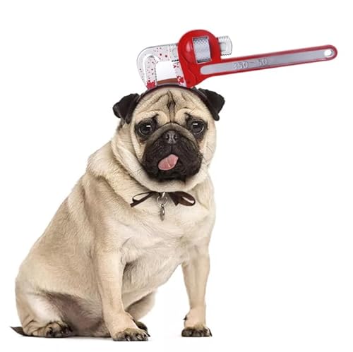 Lustiges Haustier-Stirnband für Halloween, gruselige blutige Schere, Kopfbedeckung, Hut, Kappe für Hunde und Katzen, Halloween-Party-Dekoration von Xusdamyj