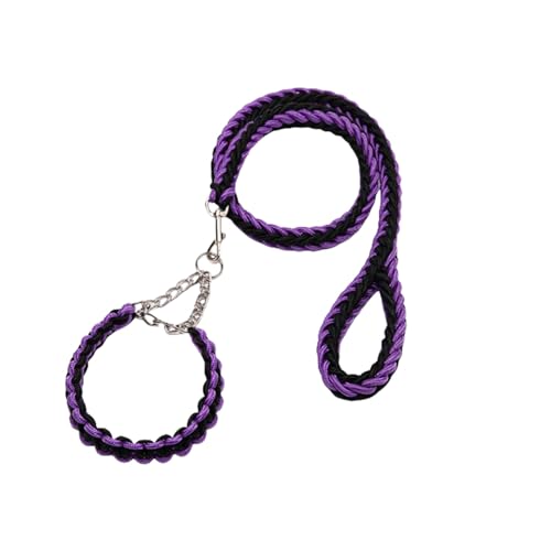 Rope Dog Leash Nylon Dogs Collar Leash Set Braided Adjustable Dog Training Collar Threads von Xusdamyj