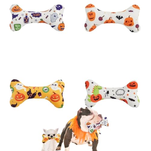 Xusdamyj Halloween-Spielzeug für Hunde, quietschendes Plüschspielzeug, langlebig, süß, interaktiv, für kleine und mittelgroße Haustiere, Welpen, Knochenform, 6 Stück Xusdamyj Halloween-Spielzeug für Hunde, quietschendes Plüschspielzeug, langlebig, süß, interaktiv, für kleine und mittelgroße Haustiere, Welpen, Knochenform, 6 Stück von Xusdamyj