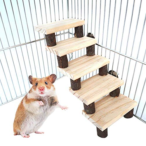 Hamsterleiter, Hamsterkäfig, 5-stufiges Leiterspielzeug, Klettertreppen-Plattform, Kleintier-Käfig-Kauspielzeug (02) von Xuyuehengqdd