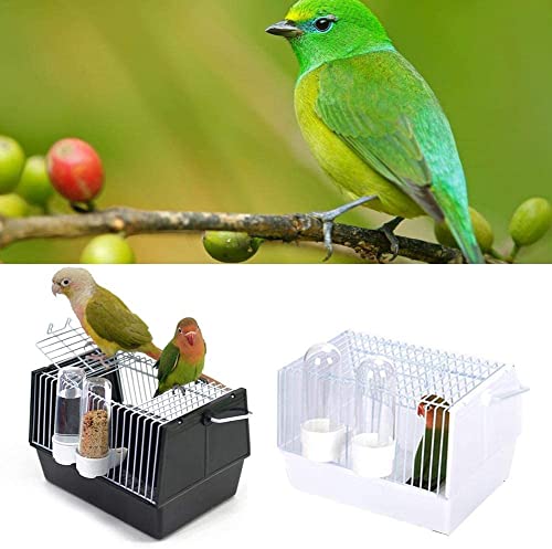 Tragbarer Vogelkäfig, Transportbox für Vögel, mit Futternapf und Wasserflasche, für Vögel, Kleintiere von Xuyuehengqdd