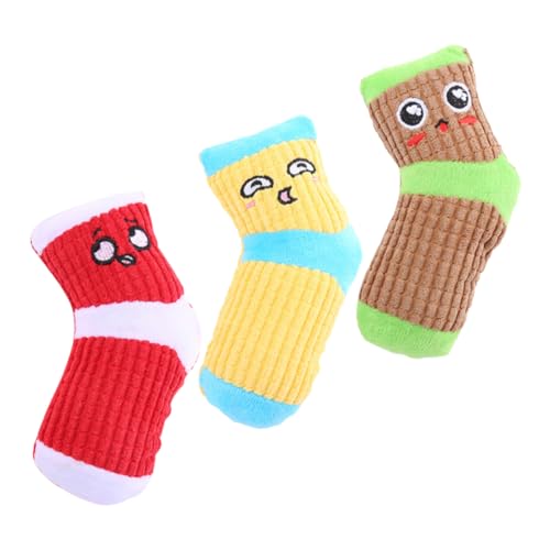 Xuyuehengqdd 3 x Haustier-Plüschspielzeug, Kauspielzeug, Haustiersocken, quietschendes Vokalisierungsspielzeug, Welpenspielzeug für kleine Hunde Xuyuehengqdd 3 x Haustier-Plüschspielzeug, Kauspielzeug, Haustiersocken, quietschendes Vokalisierungsspielzeug, Welpenspielzeug für kleine Hunde von Xuyuehengqdd