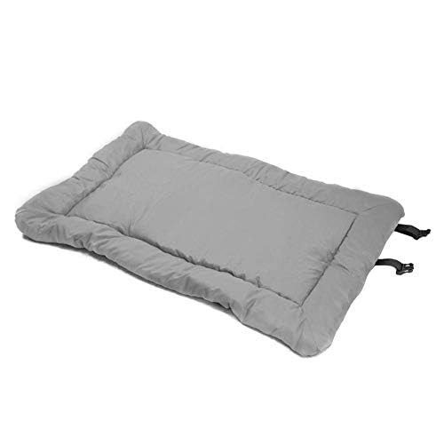 Xuyuehengqdd Hundebett-Matratze, aufrollbare Reise-Hunde-Schlafmatte, tragbares Hundekissen, Outdoor, Oxford-Gewebe, Haustiermatte, für Camping, Reisen (grau) von Xuyuehengqdd