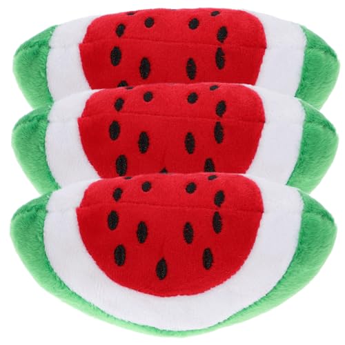 Xuyuehengqdd Wassermelonen-Hundespielzeug, Plüschspielzeug, Hundespielzeug mit Quietscher, interaktives Kauspielzeug, Cartoon-Obst-Spielzeug, 3 Stück Xuyuehengqdd Wassermelonen-Hundespielzeug, Plüschspielzeug, Hundespielzeug mit Quietscher, interaktives Kauspielzeug, Cartoon-Obst-Spielzeug, 3 Stück von Xuyuehengqdd