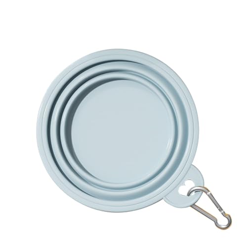 Xvilmaun Faltbarer Silikon Hundenapf, Tragbarer Wassernapf, Zusammenklappbarer Reisenapf, Tragbarer Silikon-Futterspender Für Haustiere, Praktisch, Tierfutter- Und Wassernapf, Für Reisen von Xvilmaun