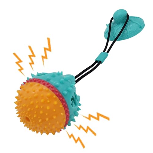 Xvilmaun Hundefutterball - Gummiball Mit Leckerli-Spender & Saugnapf | Interaktives Langsamfütterungs-Spielzeug aus Gummi für mentale Stimulation & körperliche Auslastung bei Hunden von Xvilmaun