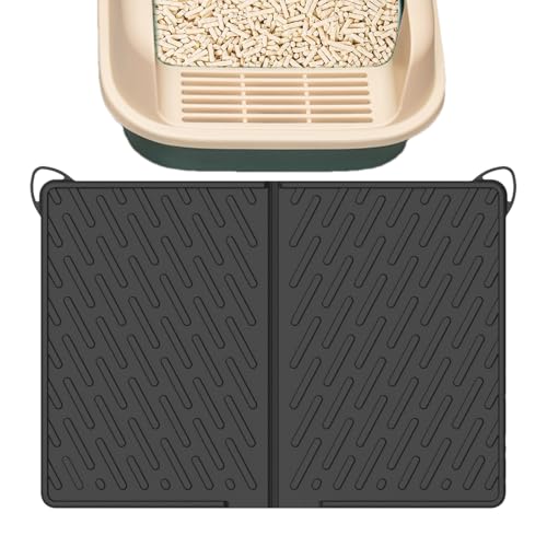 Xvilmaun Katzenstreumatte,61x43 cm Katzenstreuauffangmatte | Kratzfeste Fressnapf Unterlage Für Haustier Boden Ecke Xvilmaun Katzenstreumatte,61x43 cm Katzenstreuauffangmatte | Kratzfeste Fressnapf Unterlage Für Haustier Boden Ecke von Xvilmaun