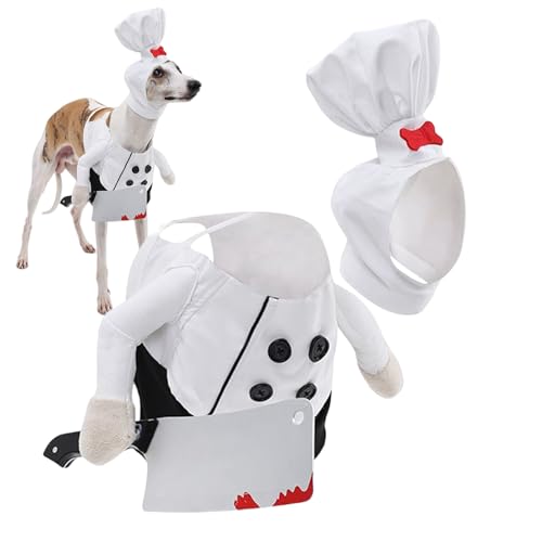 Xvilmaun Kleines Hundekostüm, lustiges Koch, Halloween-Kostüm, verstellbare Haustierkleidung mit Koch-Shirt, , Outfits, lustige Foto-Requisiten für Cosplay, Spazierengehen, Geburtstag Xvilmaun Kleines Hundekostüm, lustiges Koch, Halloween-Kostüm, verstellbare Haustierkleidung mit Koch-Shirt, , Outfits, lustige Foto-Requisiten für Cosplay, Spazierengehen, Geburtstag von Xvilmaun