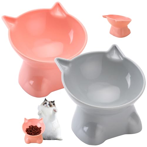 Erhöhte Katzenschalen, 2pcs 5, 3 Zoll erhöhte Katzenplatte Nicht-rutschfleckige Nahrungsschalen Anti-Richtungs-Lebensmittelge Erhöhte Katzenschalen, 2pcs 5, 3 Zoll erhöhte Katzenplatte Nicht-rutschfleckige Nahrungsschalen Anti-Richtungs-Lebensmittelge von Xweptuy