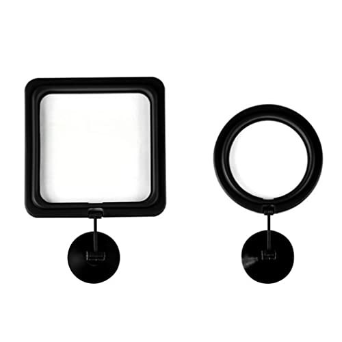 Xweptuy Fisch -Fütterungsring Aquarium Futter Feeder Floating Futter Fütterung quadratischer Ring mit Saugnapfbecher 2pcs Schwarz schwarz von Xweptuy